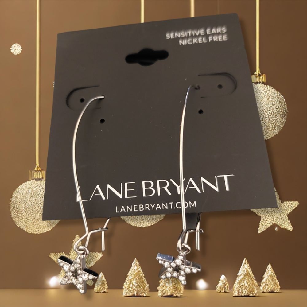 Lane Bryant Blinged Out Star Earrings